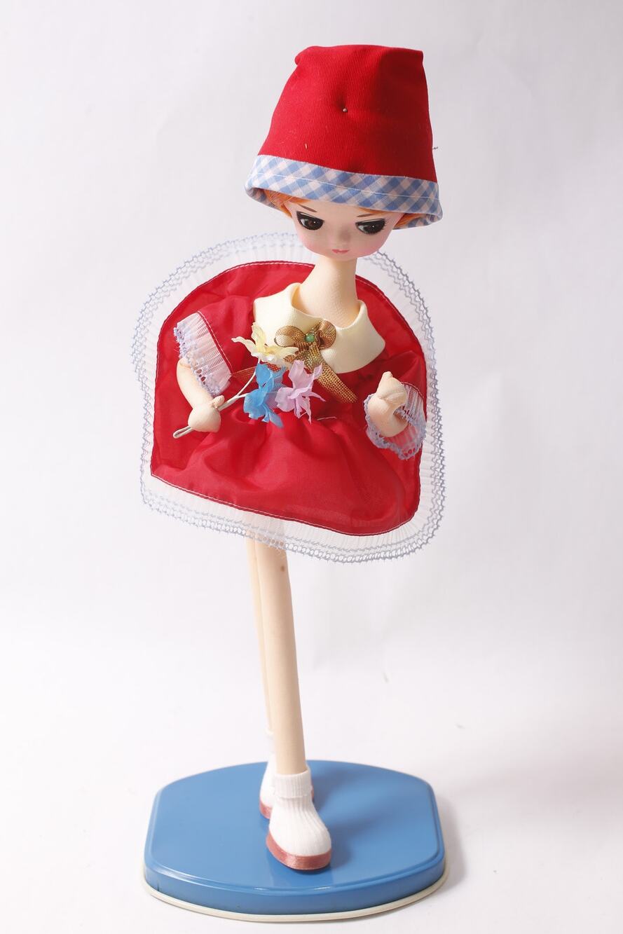 1960s Japanese Mod Bradley Doll in Red Dress 15 Inch ~ 260722-WH 655